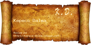 Kepecs Dalma névjegykártya